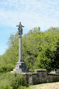 The memorial statue in LYMPNE 