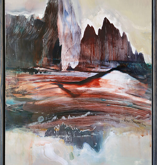 Fluted Cape 1 - Lyne Marshall 54x 45 cm acrylic on canvas