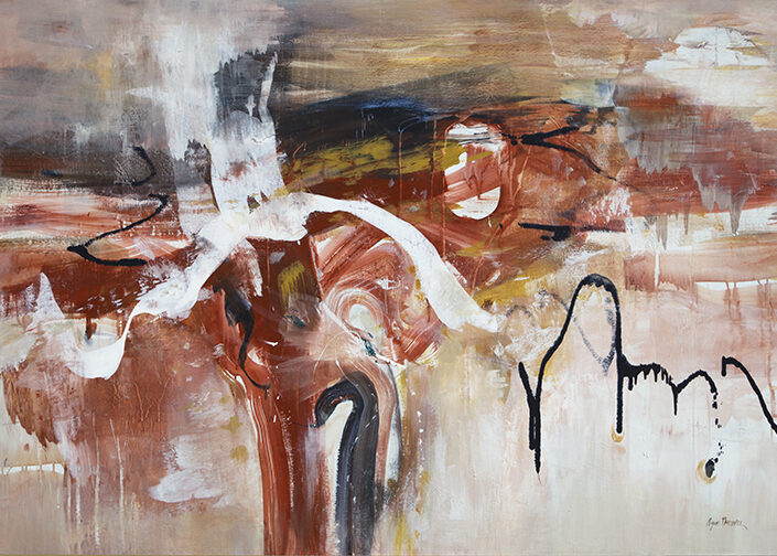 Lyne Marshall- What Lies Ahead 180 x 120 cm acrylic on canvas SOLD