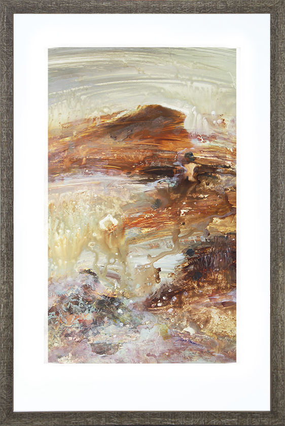 Lyne Marshall painting, Breakaway 97 x 66 cm acrylic on synthetic paper
